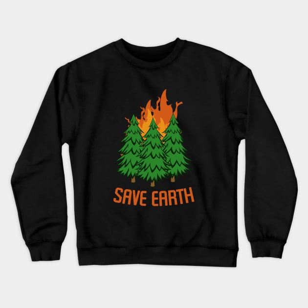 Save Earth, Rescue Animals for men women dad mom T-Shirt Crewneck Sweatshirt by JDaneStore